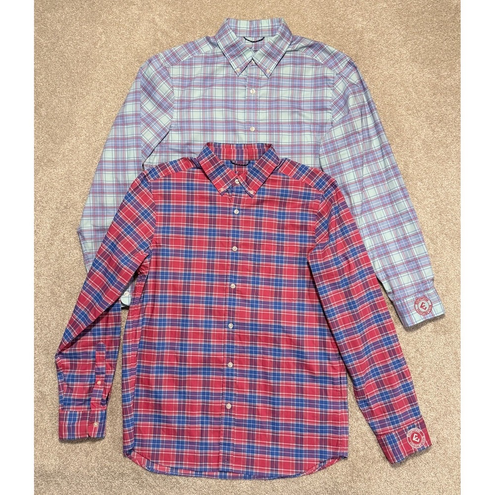 Lot of 2 Vineyard Vines Shirts OTG Brr Performance Button Down Size M   *READ*